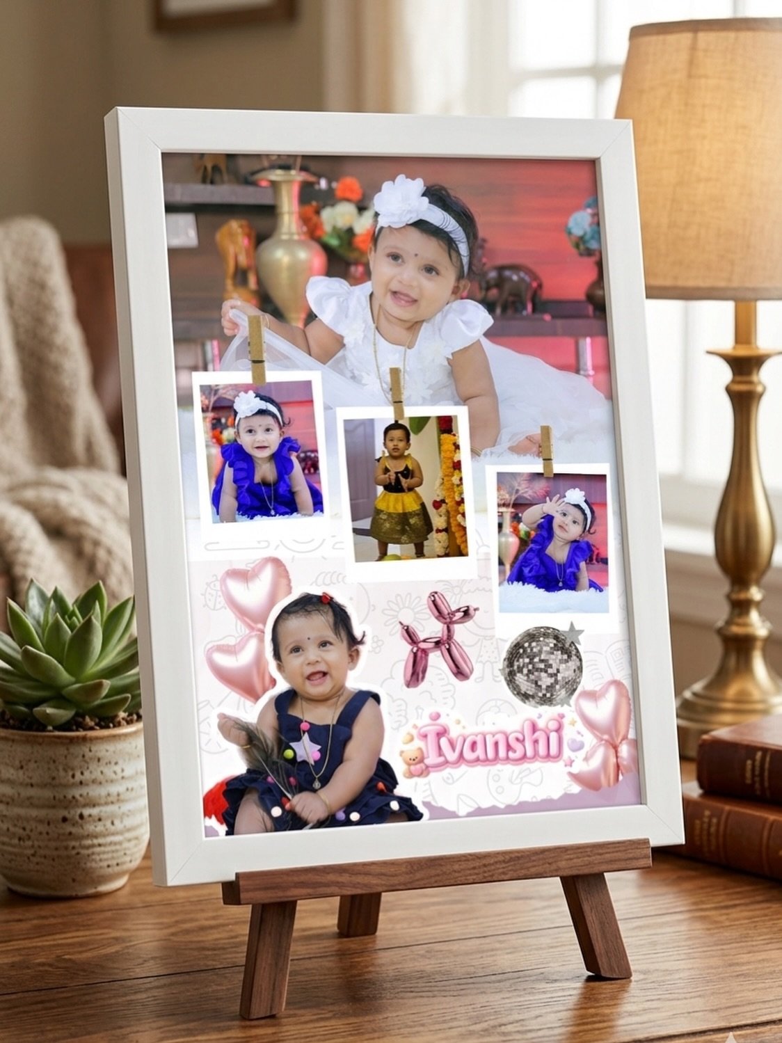Romantic Glow 3D Couple Silhouette Cutout Frame